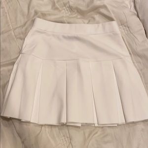 White pleated skirt